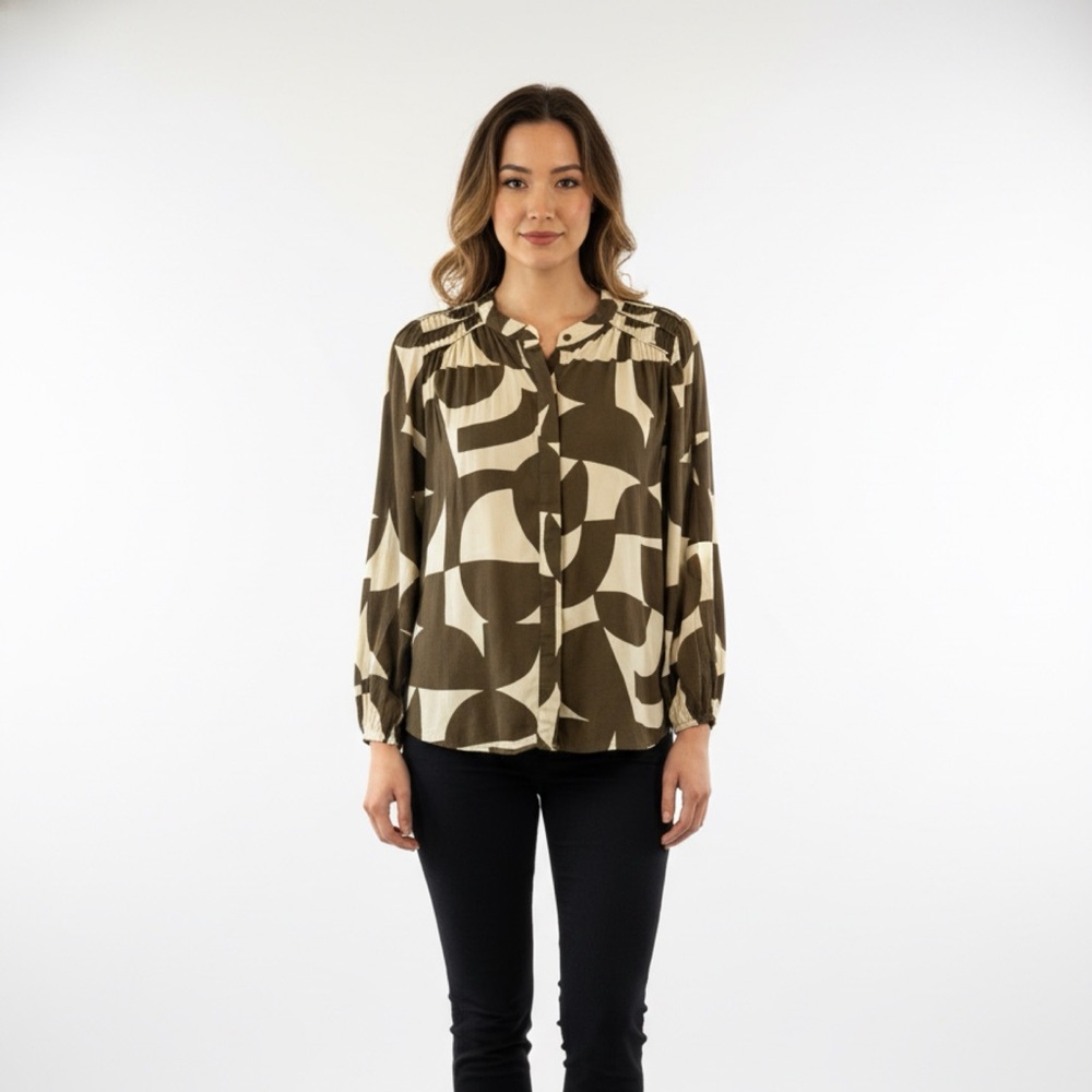 Grace & Mila Paris chic geometric print top